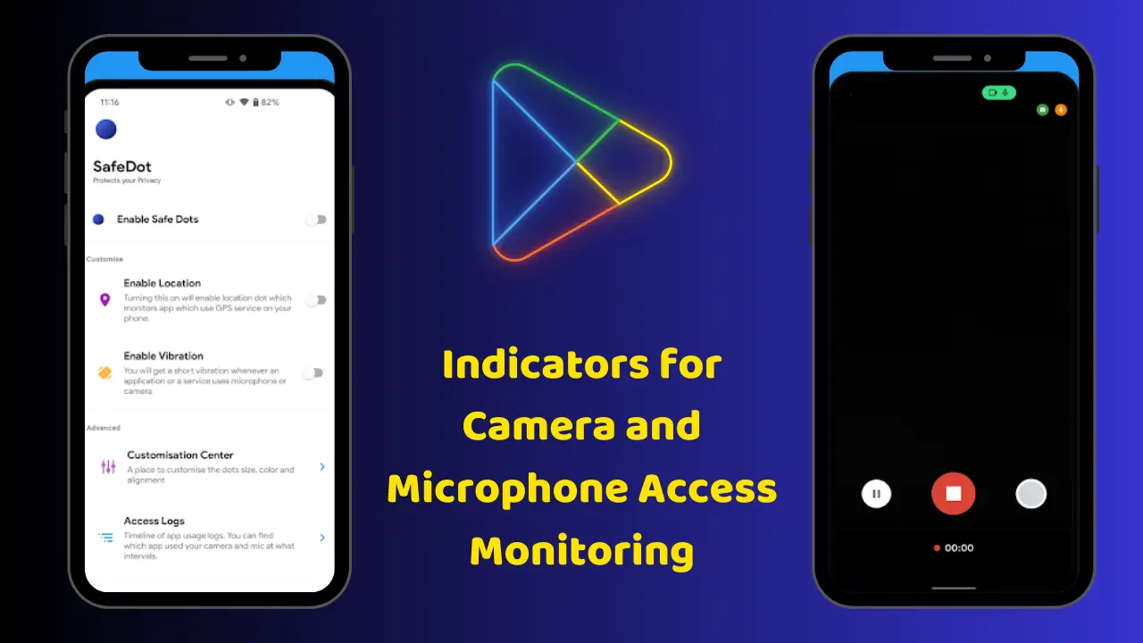 Mic Camera iOS 14-Style Indicators for Camera and Microphone Access Monitoring