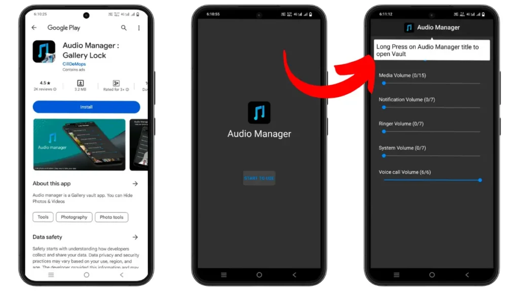 Free Audio Manager Hide App