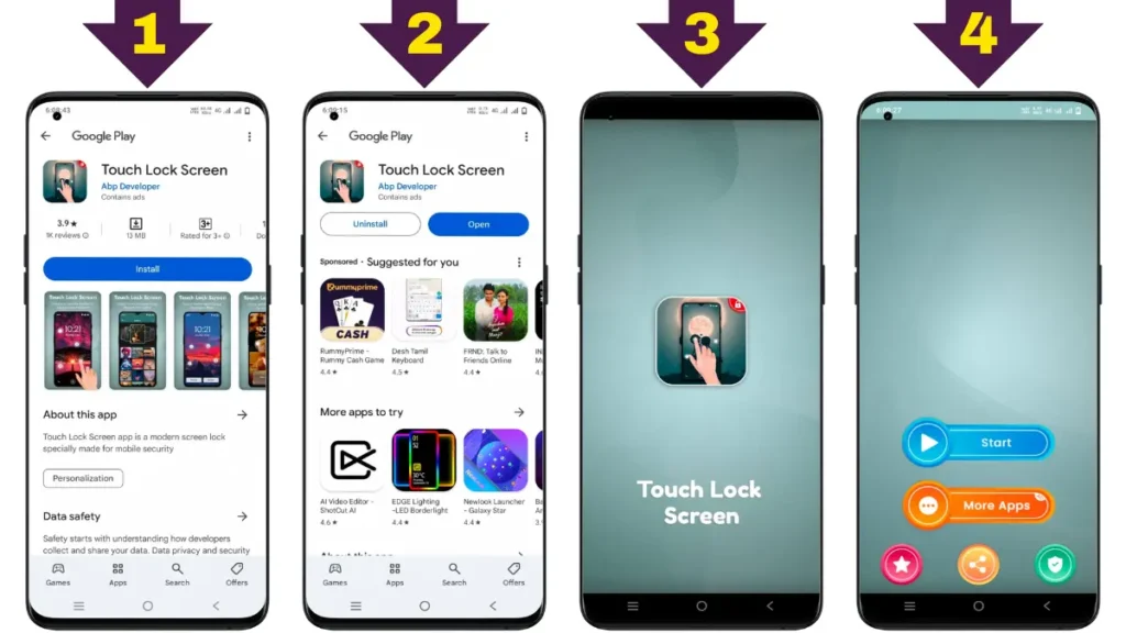 Photo Touch Lock Screen App